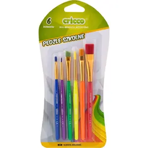 Paint brushes set Cricco — school brushes, 6 sizes, model 237988