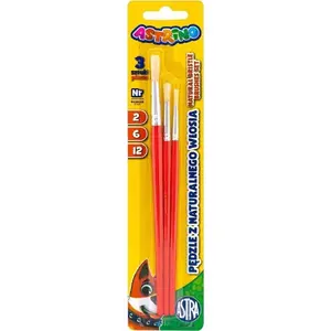 Brush set Astra Astrino natural hair sizes 2/6/12 – artist brushes with natural bristles