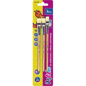 Paint Brushes Tetis set of 3 (sizes 8, 10, 12) on blister, model KE014-BS