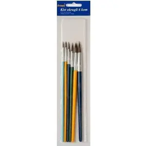 Brush set FANDY round 6 pcs — makeup and detail brushes, assorted sizes