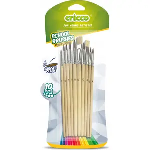 Brush set TEKA CRICCO wooden school brushes 10 pieces