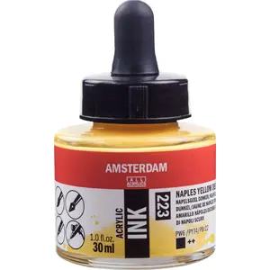 Acrylic Ink Bottle — Artequipment Amsterdam Naples Yellow Deep 223 (artist ink)
