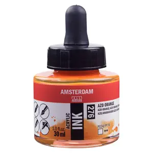 Drawing ink Artequipment Amsterdam 17202760 — Orange, 30 ml bottle