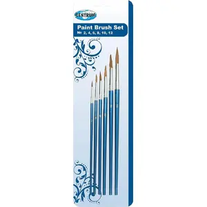 Paint Brush Set panta plast Zestaw Pędzli Okrągłych 6 pcs (sizes 2,4,6,8,10,12) blister