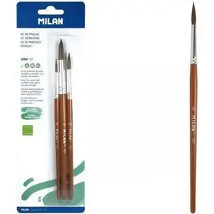 Paint Brush Set Milan series 101 — sizes 6, 10, 14 (model BWM10460) blister pack