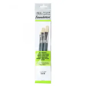 Набор кистей Winsor & Newton 5295020 — 3 шт., плоские синтетические щетинки
