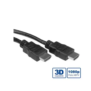 Secomp HDMI cable S3672 — 2 m, HDMI Type A male–male, nickel contacts, 1080p, 10.2 Gbit/s, ARC, black