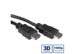 HDMI cable Secomp S3674 — 5 m, HDMI Type A male-to-male, 10.2 Gbit/s, 1920×1080, black