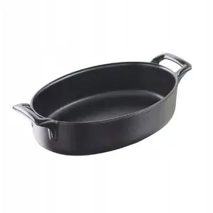 Revol oval deep baking dish BELLE CUISINE NOIR – ceramic ovenproof naczynie