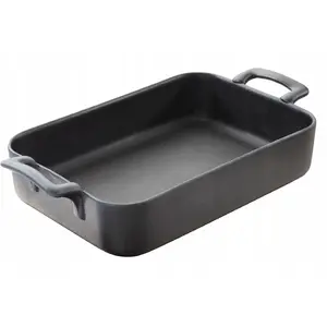 Revol cookware: BELLE CUISINE NOIR 700 ml baking dish, stoneware