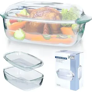 Glass baking dish with lid Vilde 3 + 1.5 L (two-piece set)