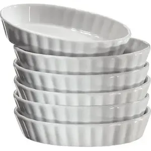 Baking dish set Kuchenprofi Burgund for crème brûlée, 14×8.5×2.5 cm, set of 6