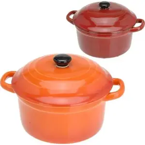 Porcelain baking dish with lid, Excellent Houseware, 300 ml