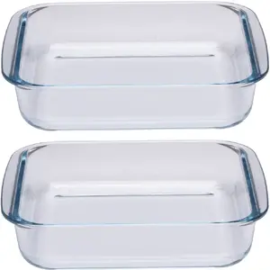 Baking glassware set ALPINA 2-piece heatproof bakeware dishes