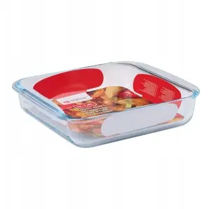 Glass baking dish ALPINA 24.5×22×5 cm, 1.6 L heat-resistant ovenware