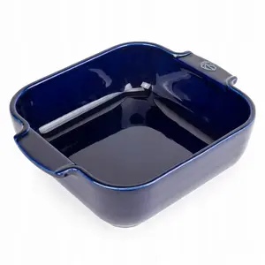 Baking dish PEUGEOT APPOLIA square 36 cm, glazed ceramic, blue