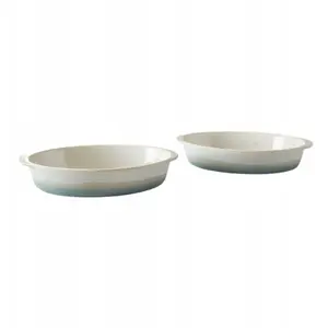 Ovenproof Ceramic Baking Dishes Set ALPINA oval 20.2×12.3×4.3 cm (2 pcs)