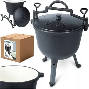 Cast iron enamelled pot on legs with lid Vilde CAST LINE 10 l — 10 L capacity