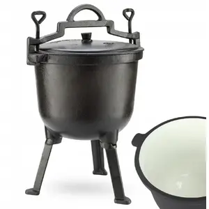 Cast iron enamelled pot with lid and legs Vilde CAST LINE 8 l