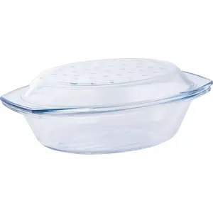 Baking dish Termisil Grill and Drop 2.9 L — tempered glass ovenproof cookware, 2.9 litre capacity