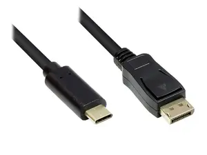 Video cable adapter Alcasa GC-M0108 — DisplayPort to DisplayPort, 5 m, black