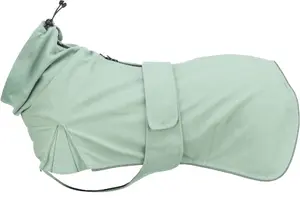 Dog Raincoat Trixie CityStyle Dublin XS — 300 mm length, green cotton/polyester