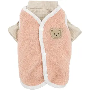 Dog vest and T-shirt set Lalazoo, size XXL, pink/ecru, polyester-cotton