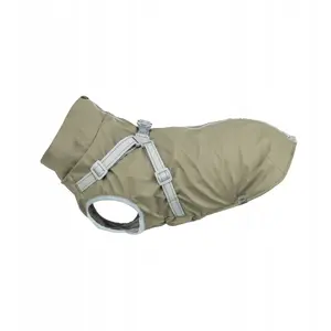 Dog coat with harness straps Trixie Pontis S 40 cm green