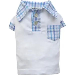DoggyDolly polo krekls suņiem, balts, izmērs XXS (kakls 13–15 cm / krūtis 26–28 cm)
