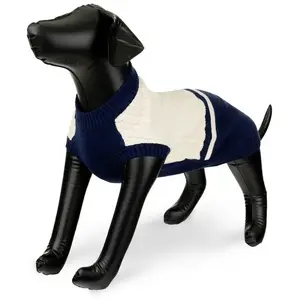 Dog Sweater Barry King BK-21042, beige-navy, size S (35 cm)