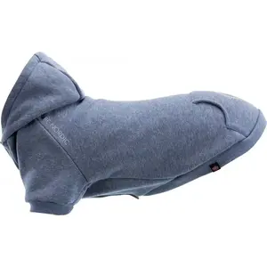 Hooded Dog Sweater Trixie BE NORDIC Flensburg, blue, size L (back length 55 cm)
