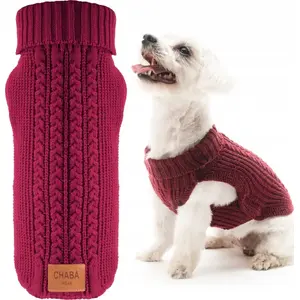 Chaba sweater with turtleneck S, 26 cm, burgundy, model 656641