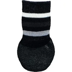 Dog anti-slip socks Trixie L–XL, pack of 2, black
