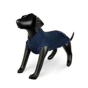 Dog jacket Unizoo BK-21079, quilted navy, size S (35 cm back length)