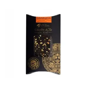 Chocolate bar M.Pelczar Chocolatier dark chocolate with caramelized black tea essence and orange peel 85 g