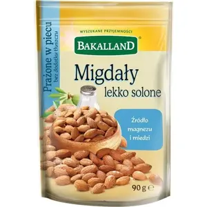 Salted Almonds snack, BAKALLAND — 90 g pack