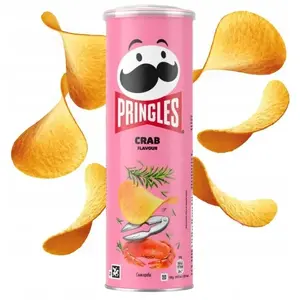 Čipsi Pringles krabju garša 165 g — Pringles tūba 165 g