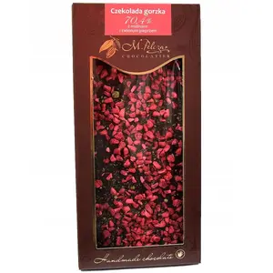 Chocolate bar M.Pelczar Chocolatier dark chocolate with raspberries and green pepper 85 g