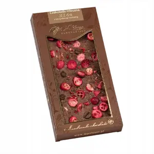 Chocolate bar M.Pelczar Chocolatier milk chocolate with Abessą coffee and cranberry 85 g