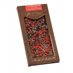 Chocolate bar M.Pelczar Chocolatier dark chocolate with goji berries and cacao nibs 85 g