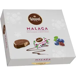 Chocolate praline box Wawel Malaga 330 g – assorted filled chocolates, gift confectionery