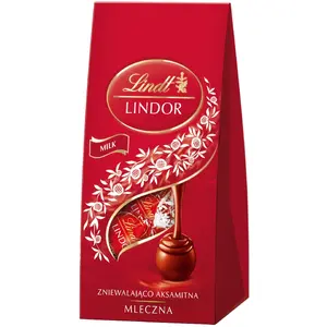 Chocolate pralines LUBS Lindor by Lindt, milk chocolate, 100 g