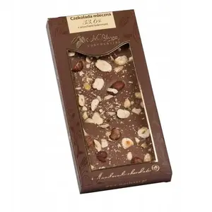 Chocolate bar M.Pelczar Chocolatier milk chocolate with hazelnuts 80 g