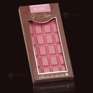 Chocolate bar M.Pelczar Chocolatier RUBY — pink ruby chocolate (single bar)