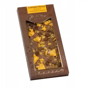 Chocolate bar M.Pelczar Chocolatier milk chocolate with mandarins and raisins 85 g