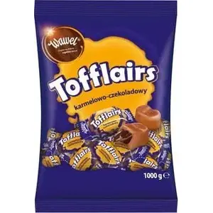 Chocolate-coated caramel candies Wawel Tofflairs 1 kg bag