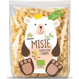 Хрустящие кукурузные шарики Granex Misie BIO 80 г — кукурузные хрустики, органические