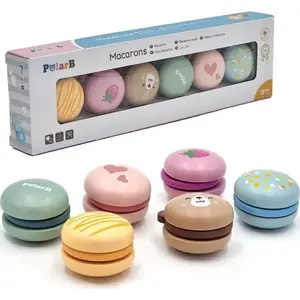Koka cepumu komplekts Viga Toys PolarB — rotaļu macaron paku peka veikalam