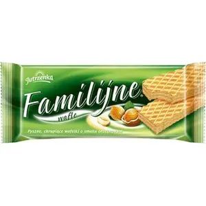 Waffle Cookies Jutrzenka FAMILIJNE Orzechowe 180 g – Jutrzenka wafer biscuits, nut-flavored
