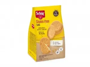 Cepums Schar Dr. Schär Saltí 175 g — kukurūzas un sojas bāzes, 442 kcal/100 g